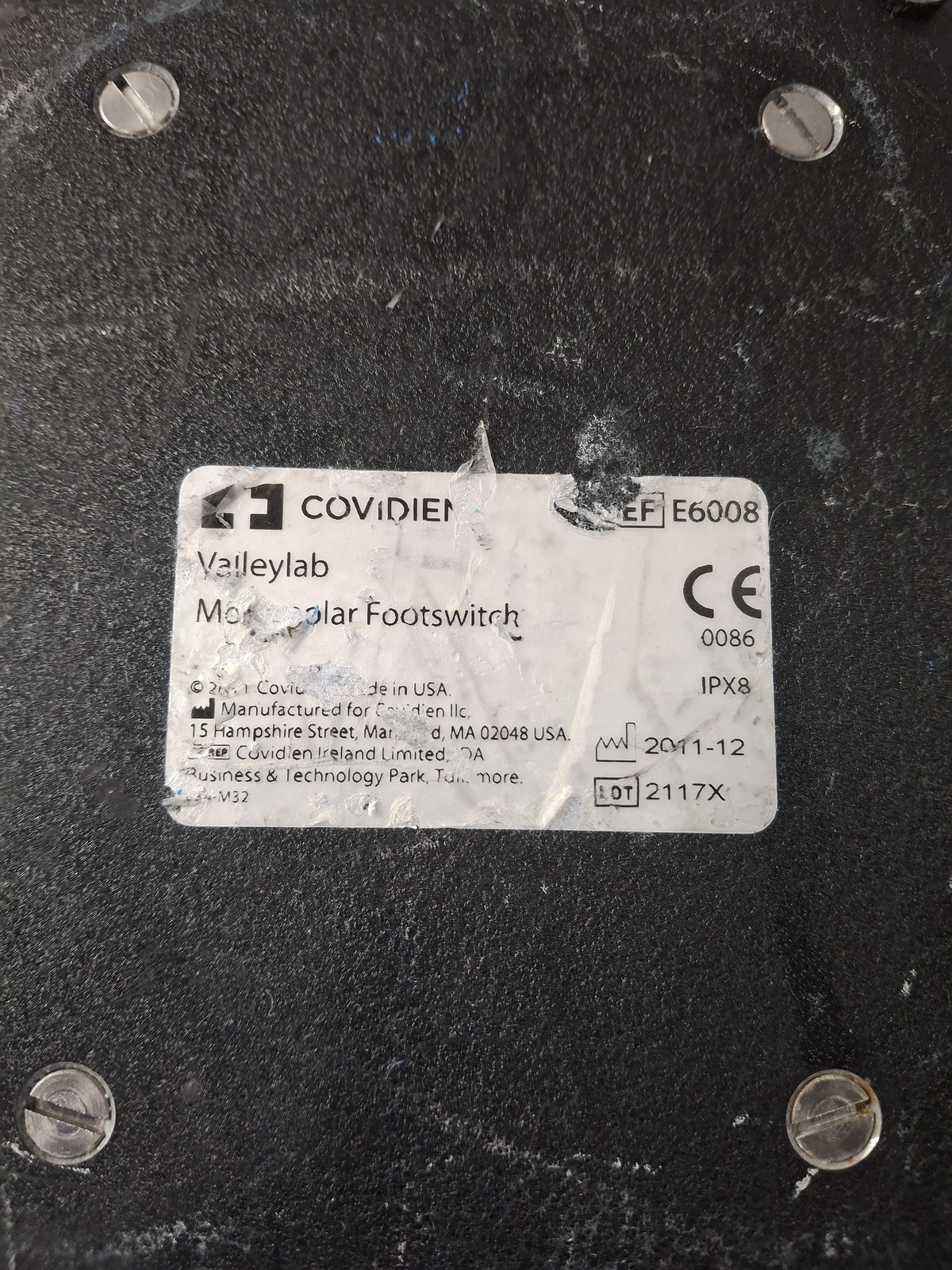 Valleylab E6008 Monopolar Electrosurgical Footswitch