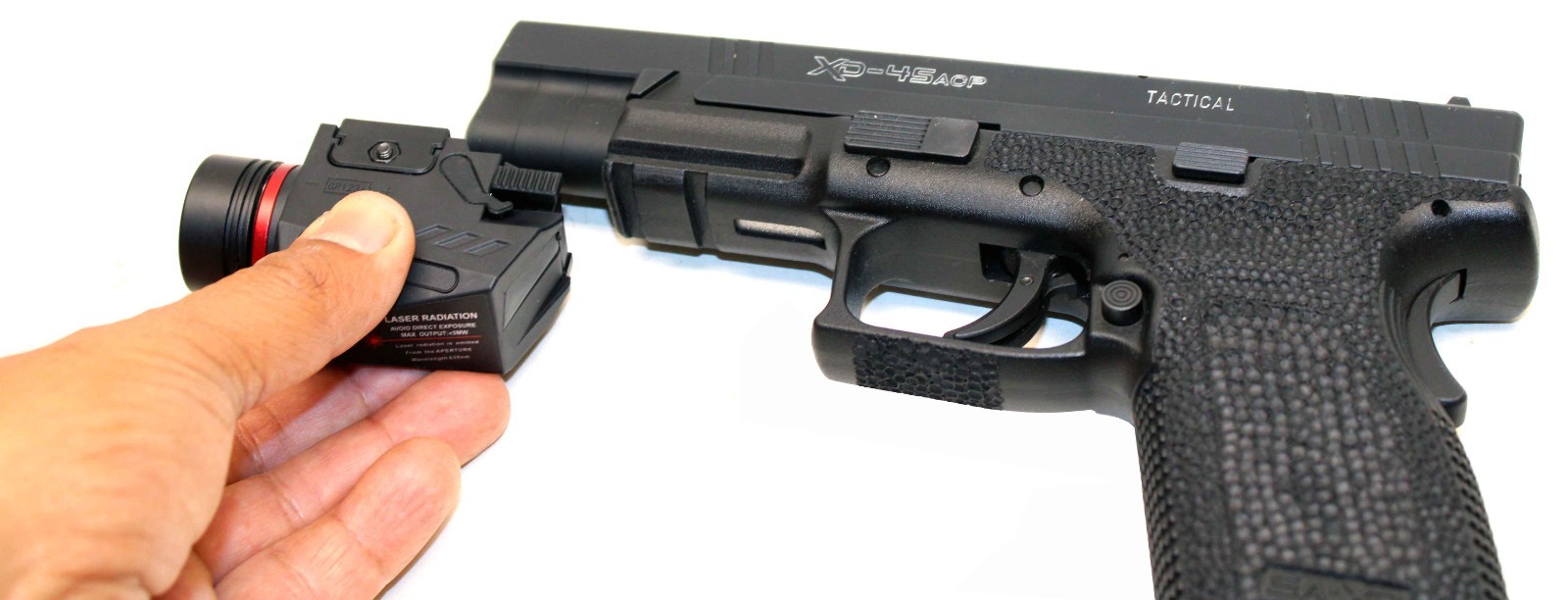 Tactical polymer flashlight and red laser combo for handguns glock cz smith&wess