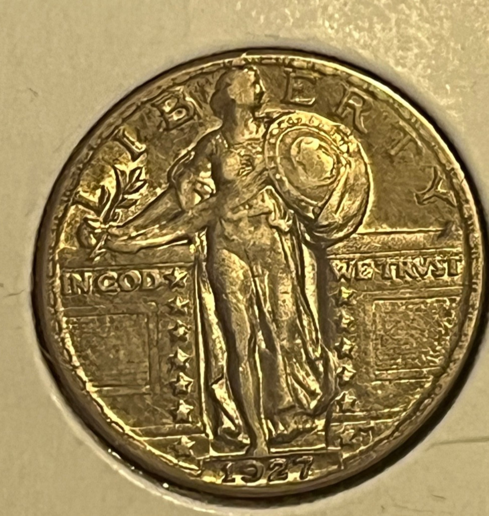 1927 Standing Liberty Quarter Solid EF / AU