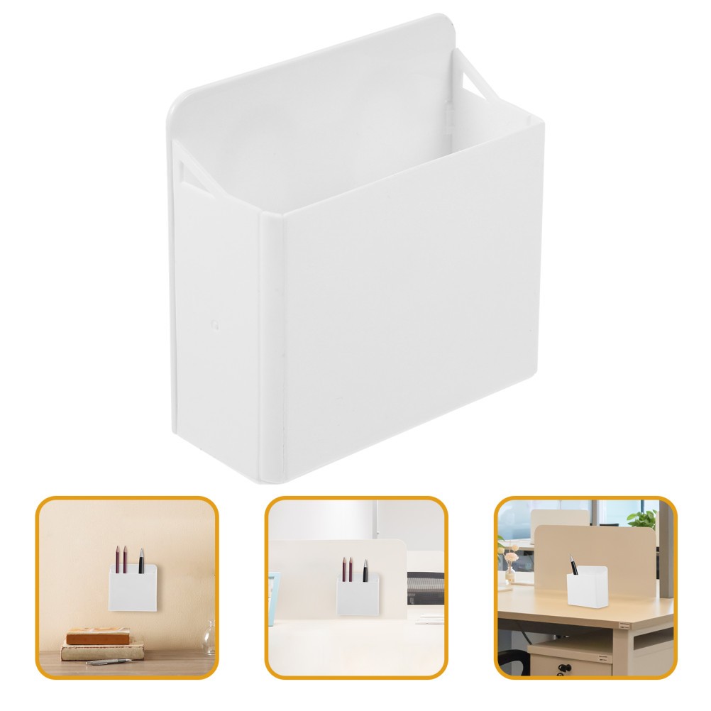 2 Pcs White Board with Suction Cups Pen Storage Holders Pencil & Cute