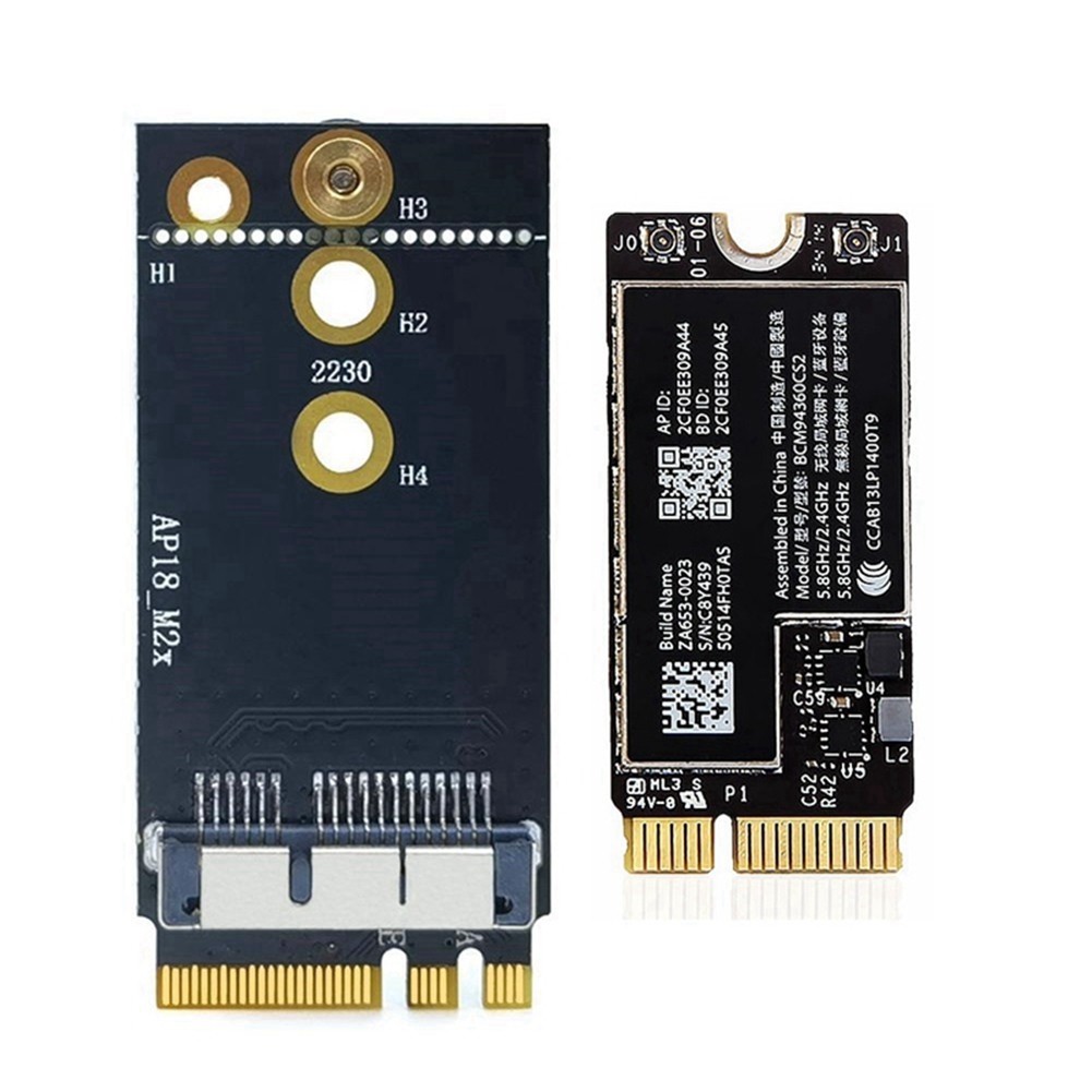 BCM94360CS2 NGFF M.2 Key A/E Adapter Card for 11Inch A1465 13Inch A1466 J3I6
