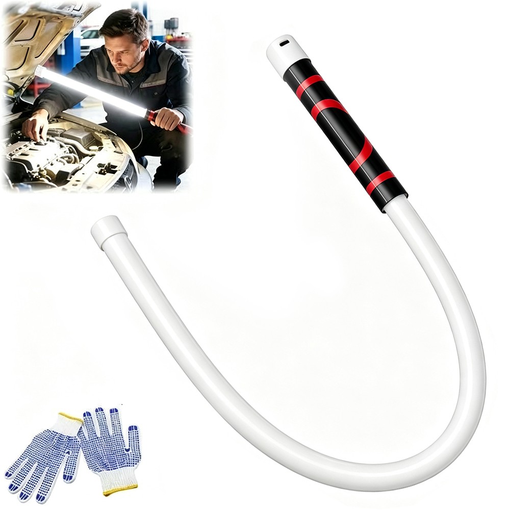 76cm Flexible LED Flashlight Stick Bendable Work Light With 3 Brightness Modes