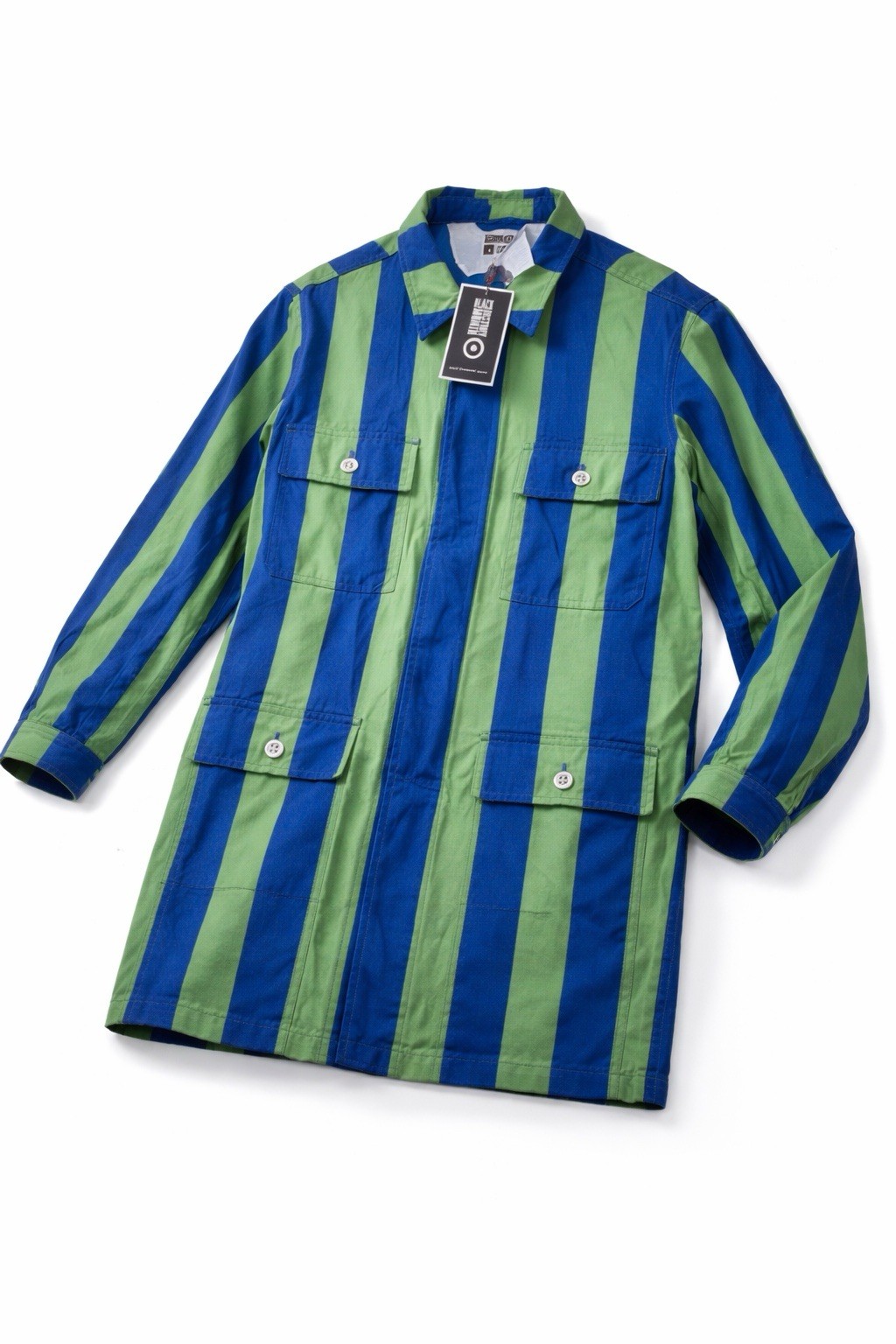 Target Oversized Striped Jacket Green Blue Unisex 2X New With Tags