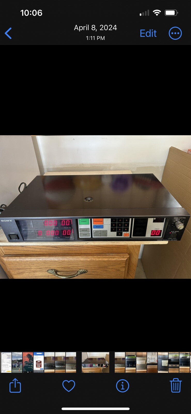 SONY CDK-3300 C Karaoke Kontroller . Rare Vintage. New