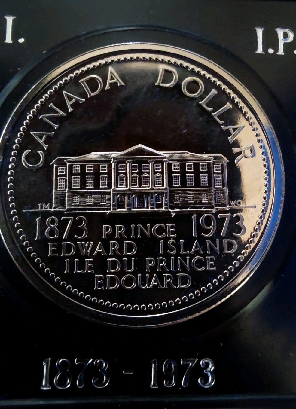 1973 Canadian "Prince Edward Island" Proof Like Centennial Dollar Coin in Case