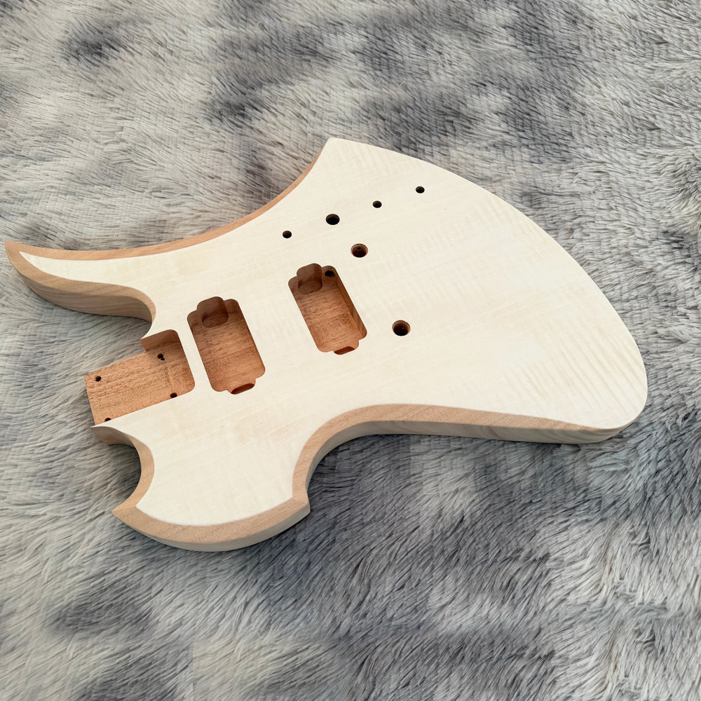 Unfinished Mockingbird Electric Guitar Kit Flamed Maple Top All Hardware Include