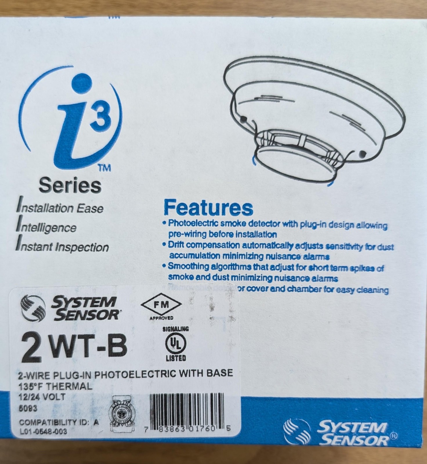 System Sensor 2WT-B I3 Series Detector Wire With Base