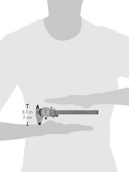 Dial Caliper, 0-6" Range, 0.001" Accuracy, 0.1"/Rev, Smooth Dial Movement wit...