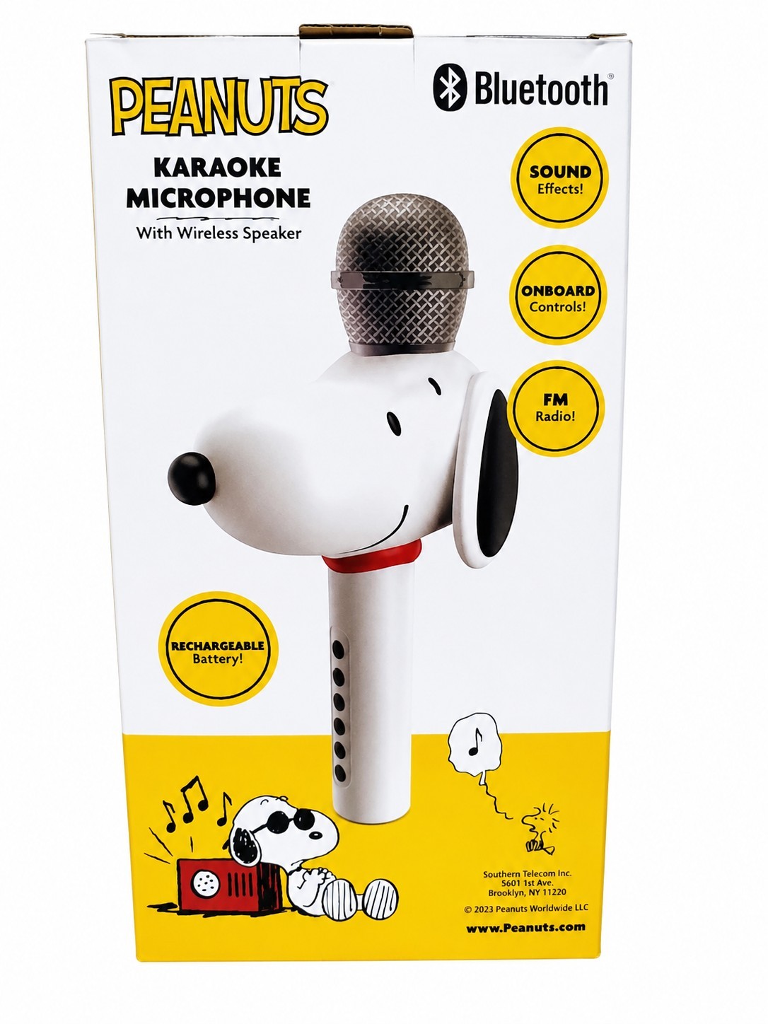 Peanuts Snoopy Bluetooth Karaoke Microphone Wireless Speaker FM Radio New