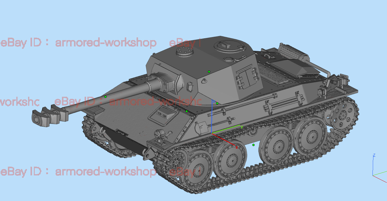 3D Printed 1/72 D Series 38D Light tank Unpainted