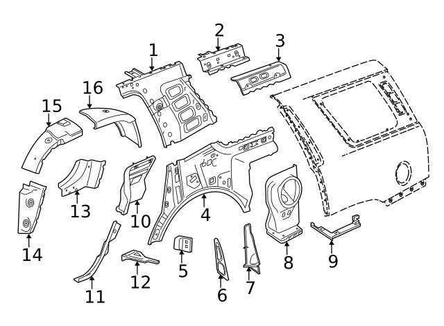 Genuine GM Inner Panel 84564092