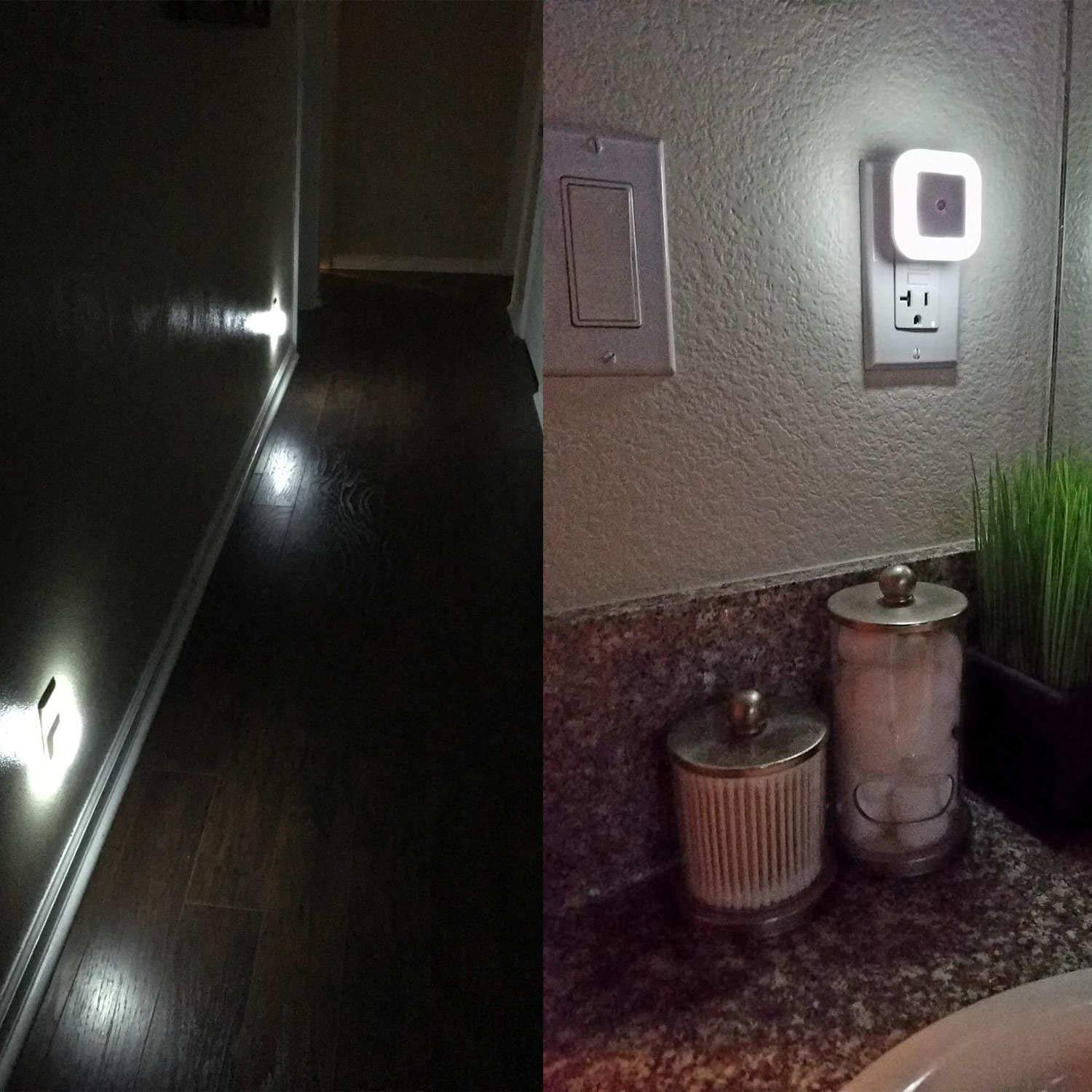 6-Pack LED Night Light Lamp, Dusk to Dawn Sensor, Daylight White, Plug-In