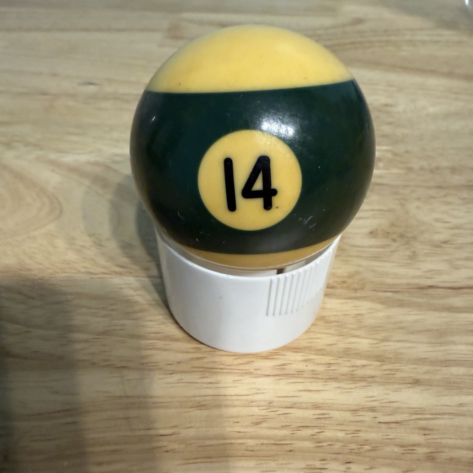 Number 14 Pool Ball 2 1/4" Billiard Ball #14 - Green Striped Ball