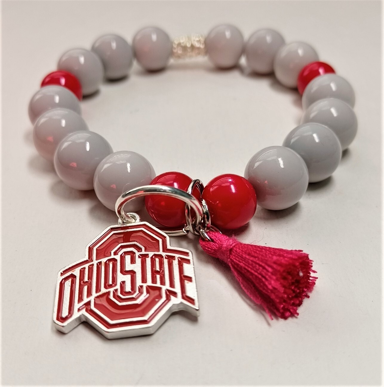 Ohio Beaded Bracelet   - 7.5 inch Stretchy