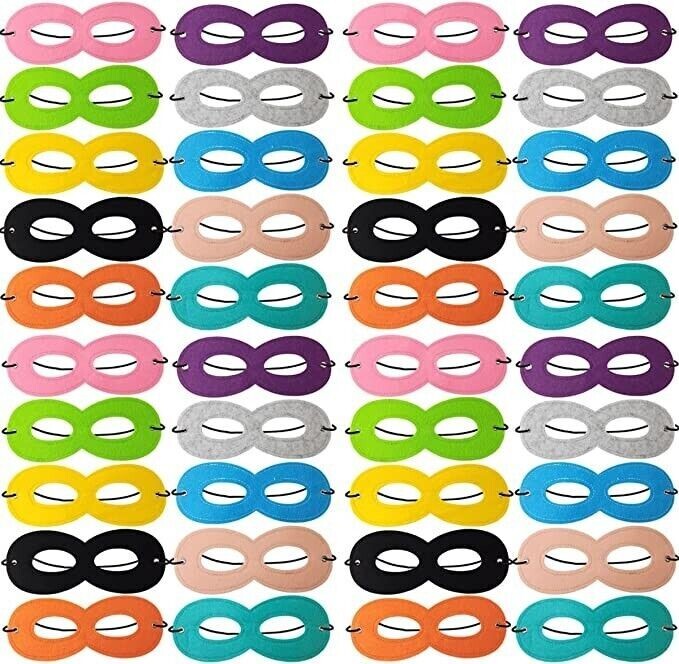 PARTY EYE MASK 100 / ASSORTED COLORS / PARTY MASK / ADULT & CHILD - DAILY SHIP