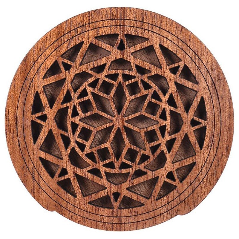Guitar Wooden Soundhole Sound Hole Cover  Feedback Buffer Mahogany Wood for7994