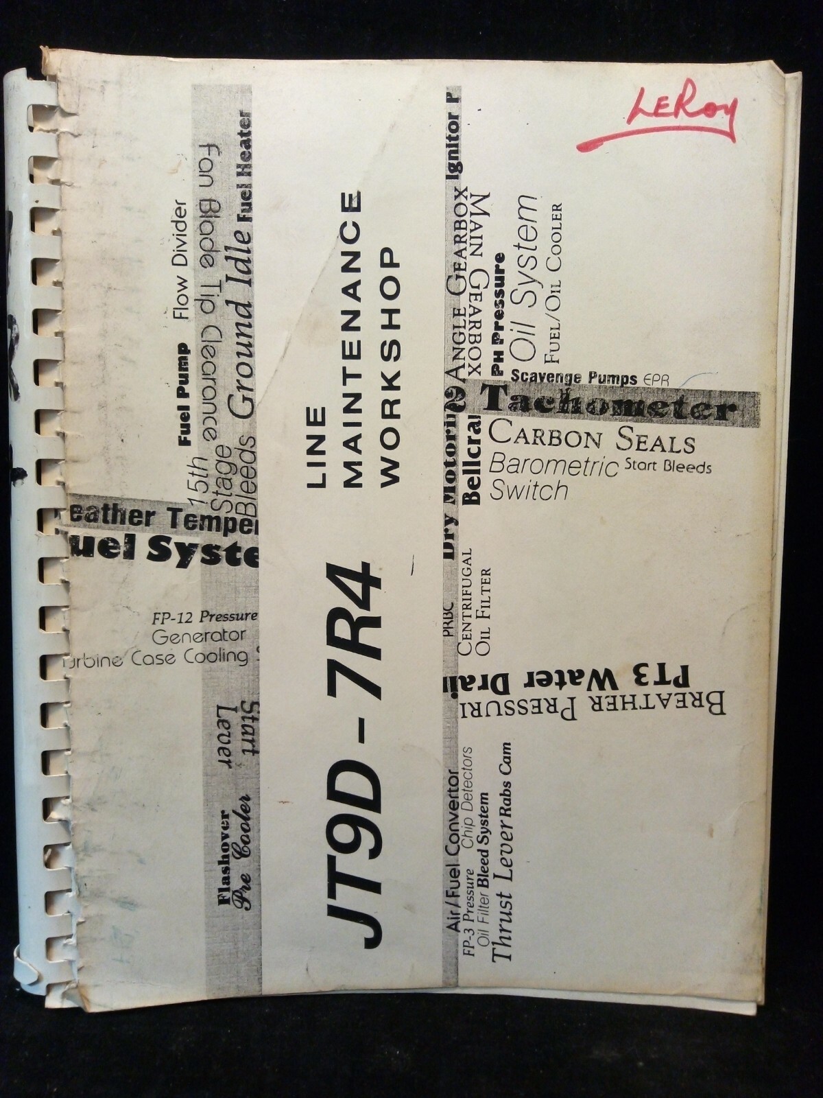 JT9D-7R4 Pratt & Whitney Training Engine Manual Line Maintenance Workshop