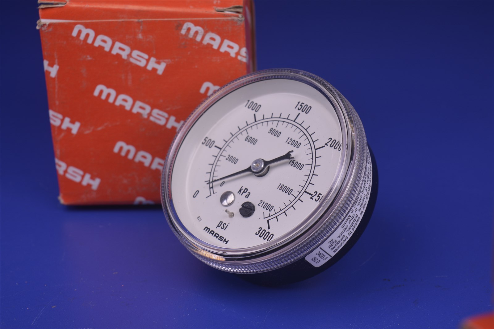 Marsh 0-3000 Pressure Gage 2.5" Dial and 1/4" NPT Model J5778