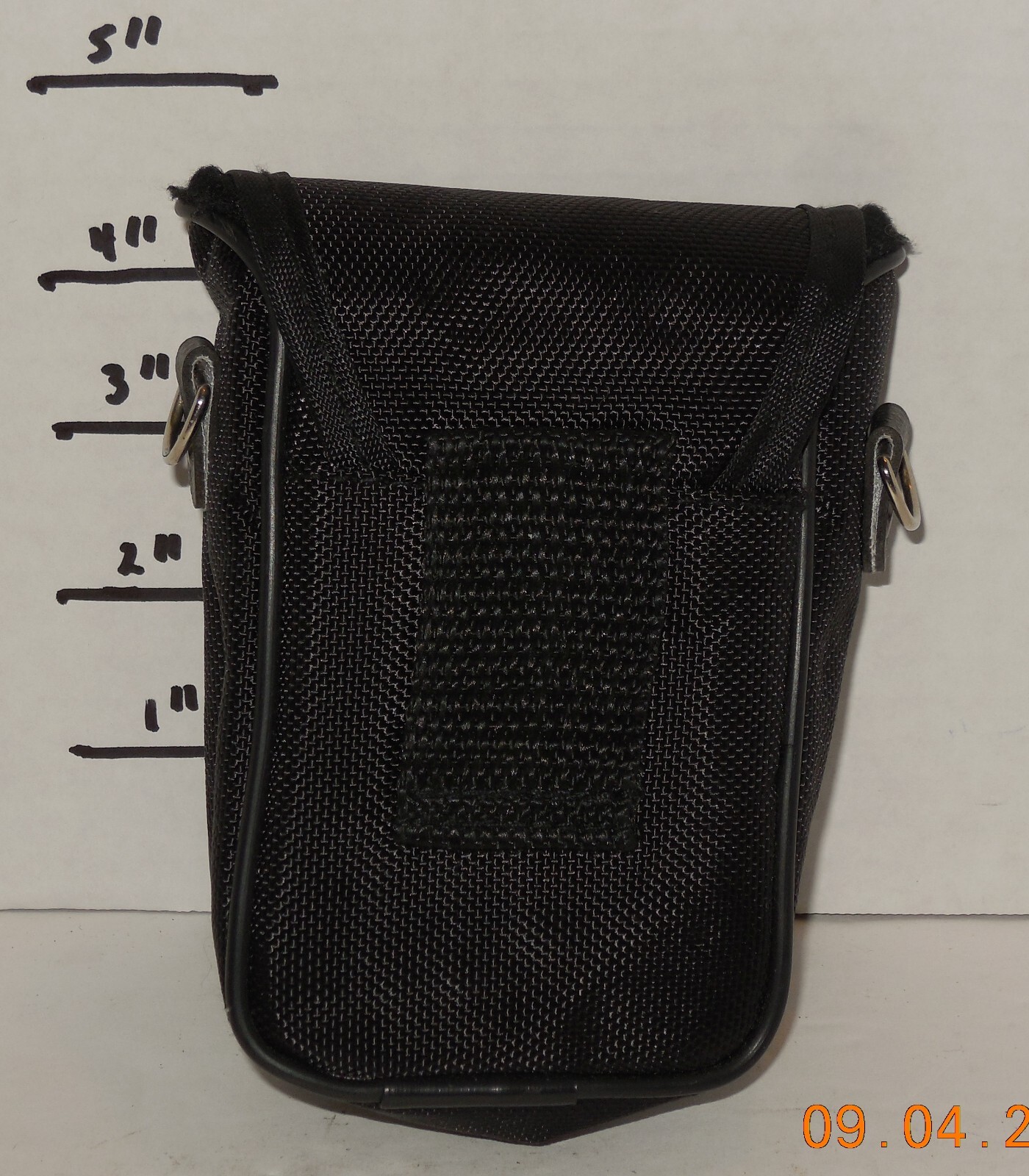 Digital Camera Case Black Protective Padded Lined 4" x 2.5" with strap