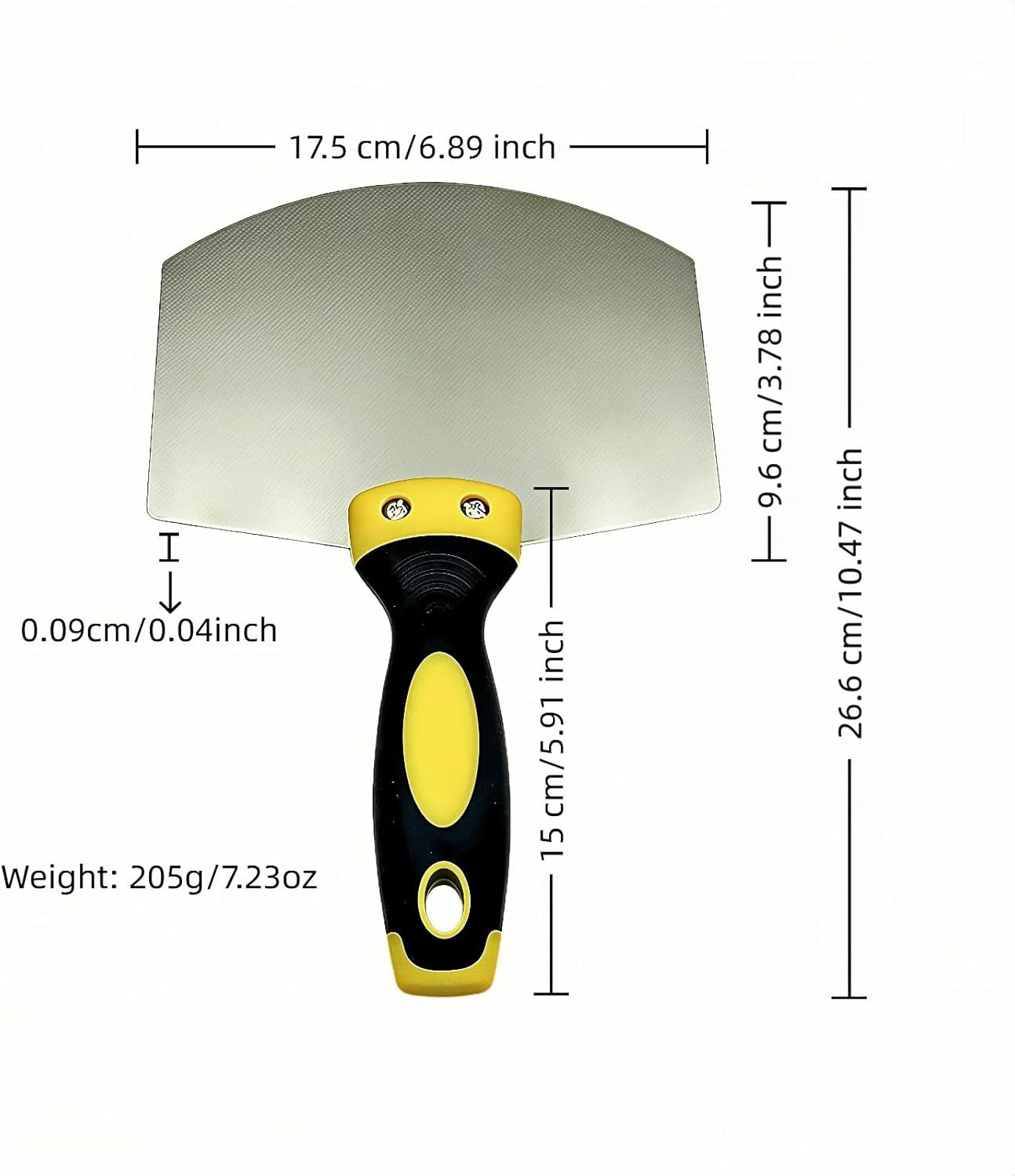 Professional Curved Plastering Trowel,Stainless Steel Arc Drywall Spatula: Effic