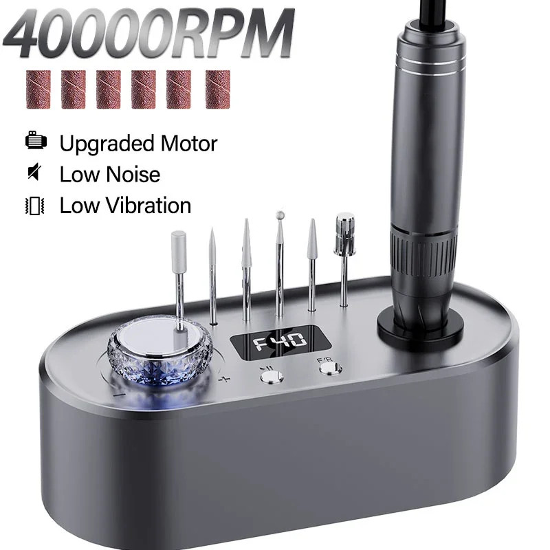 40000RPM Portable Nail Drill Electric Rechargeable Electric Professional Set