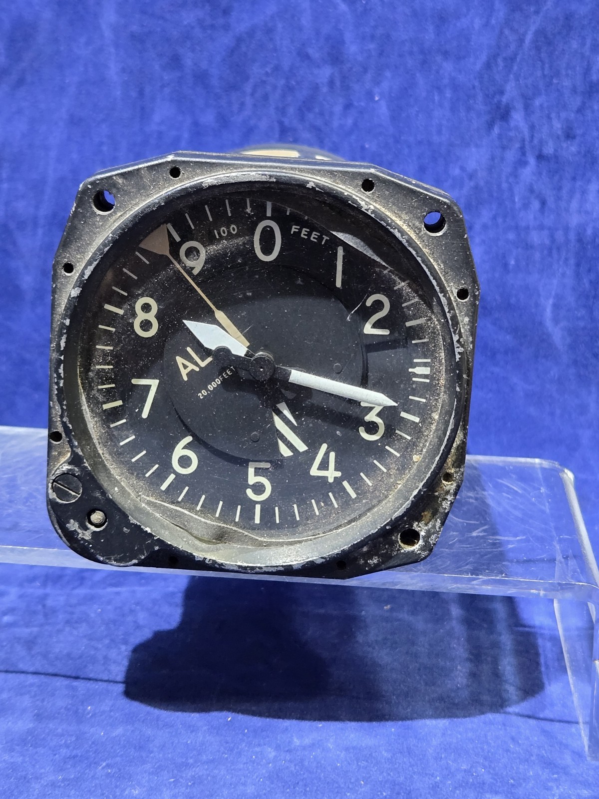 Vtg Glendale Kollsman Pressure Altimeter 20k P/N 1432 Military Aircraft Gauge