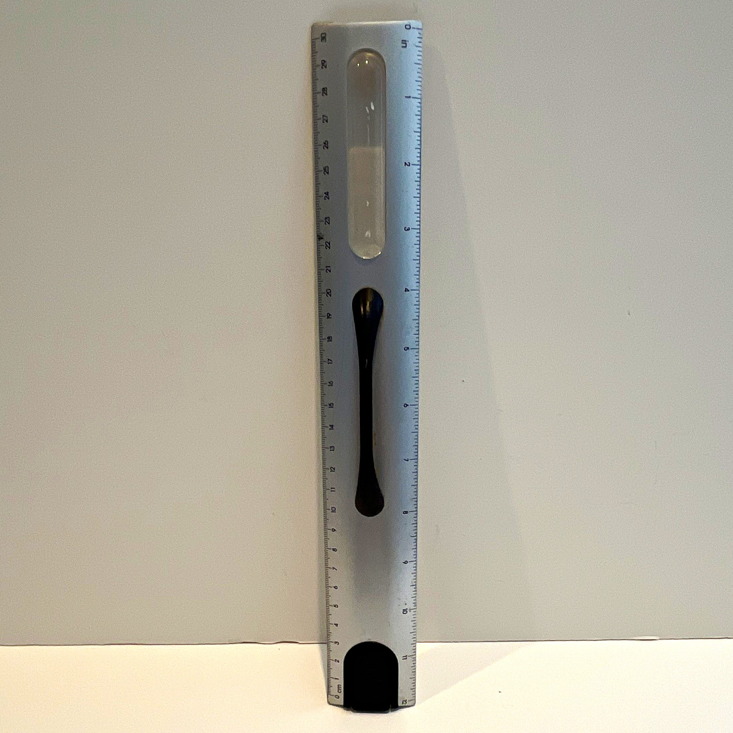 Equipped 12in Box Beam Level Ruler, Silver/Black Metal & Plastic