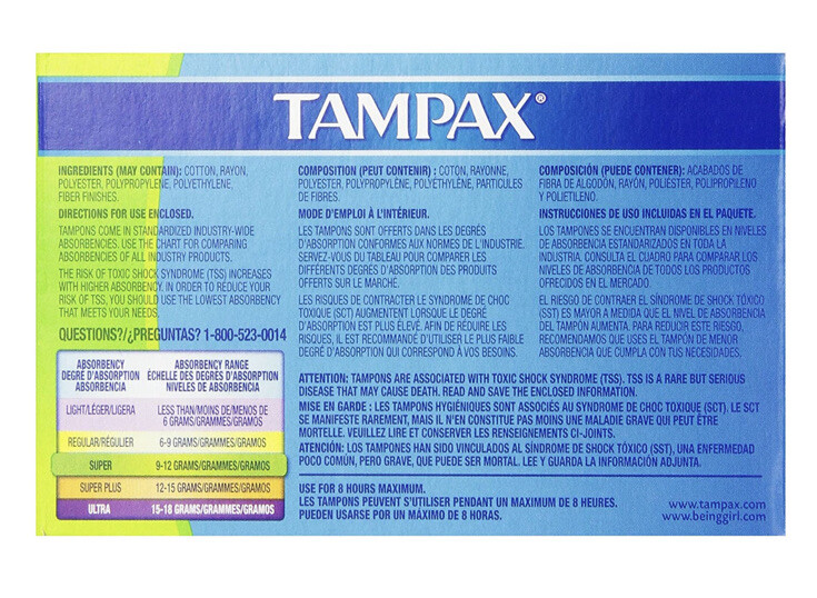 Tampax Cardboard Applicator 10 Tampons And Super Absorbency
