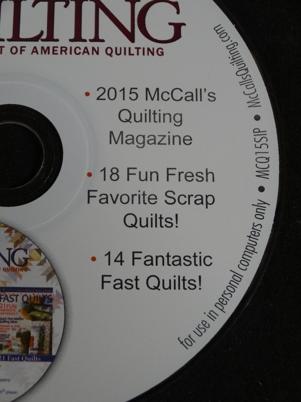 2015 McCalls Quilting Magazines on CD