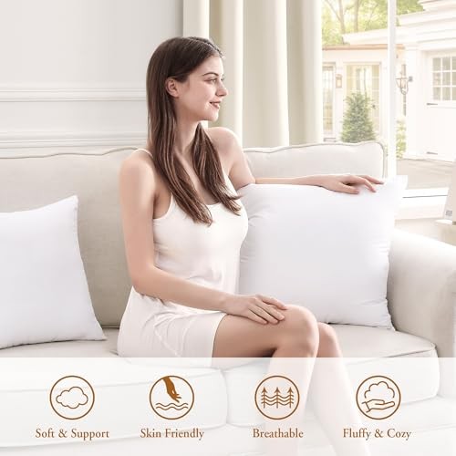xPillow Inserts Pack Down Alternative Square Form Sham Stuffer, 22x22 Inch 2