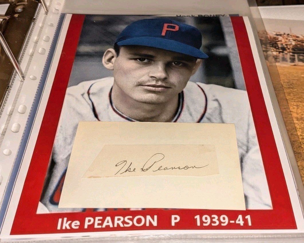Ike Pearson Philadelphia Phillies Signed Cut With 8x10 Photo W/Our COA B