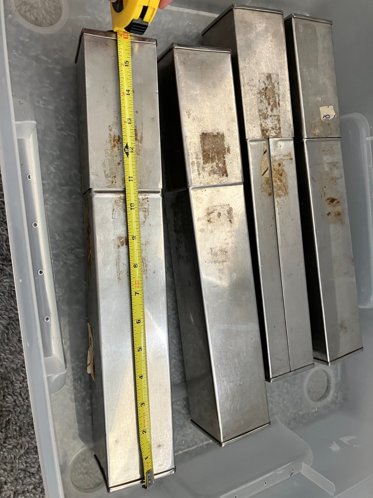 FOUR  16" autoclavable 2.5" Square Serological Pipette Can Sterilizing Boxes