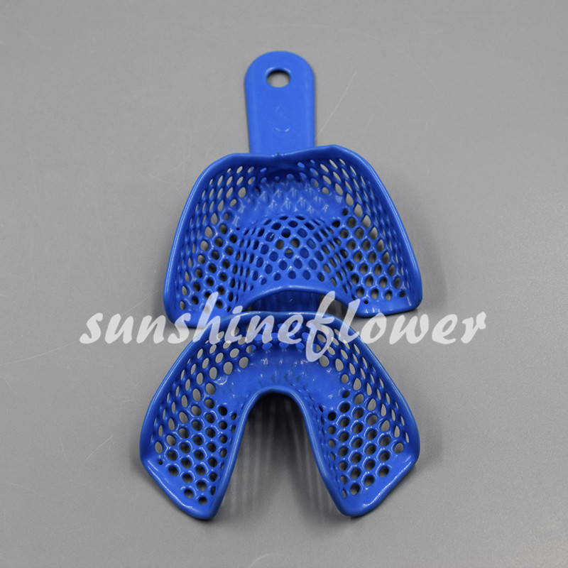 5 Pairs Dental Plastic-Steel Impression Trays Large Adult Upper + Lower 10 Pcs