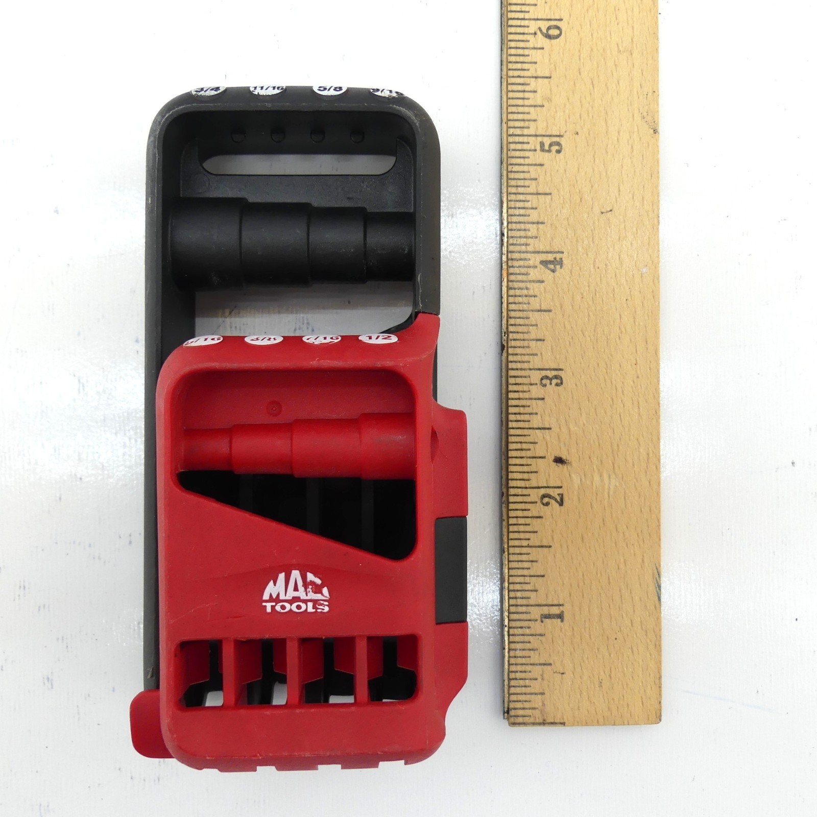 MAC Tools Precision Torque 8-PC SAE Holder Organizer Tray Red Black Rack