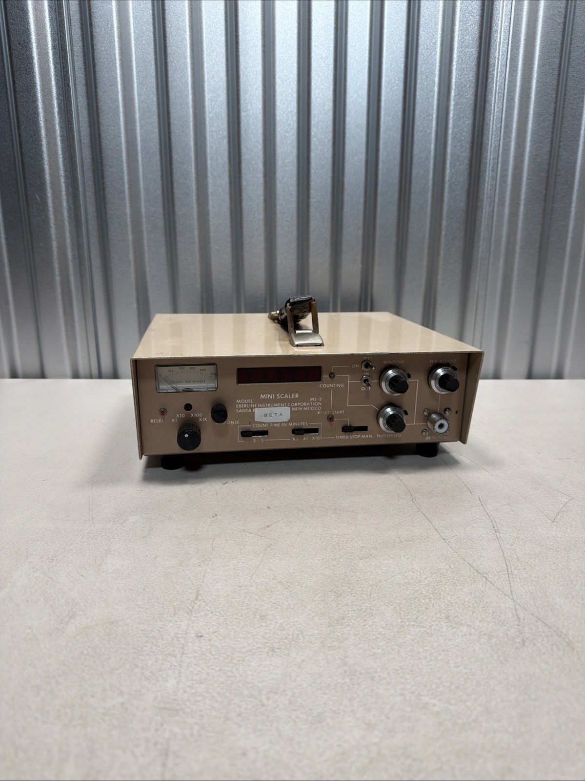 Eberline Instrument Mini Scaler Model MS-2 Survey Rate Geiger Meter - Works!
