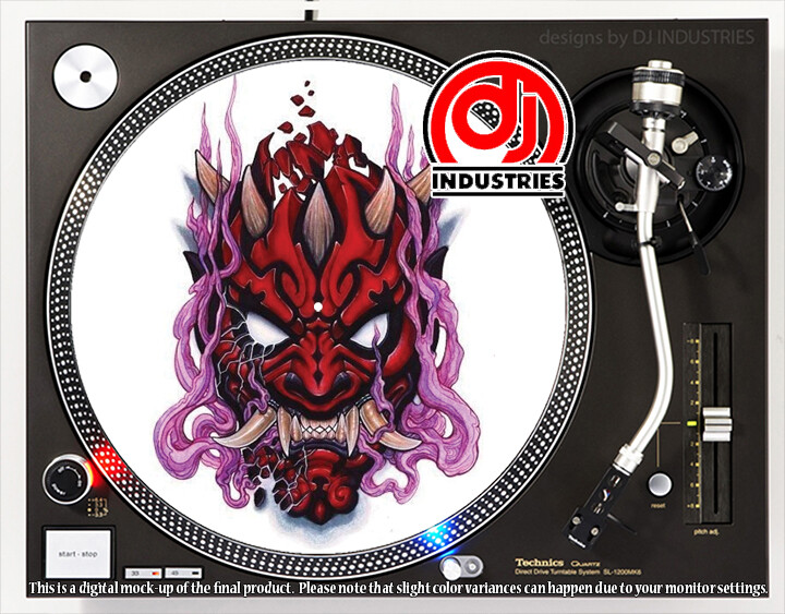 Darth Demon - 7"-12" DJ slipmat for LP turntable record player