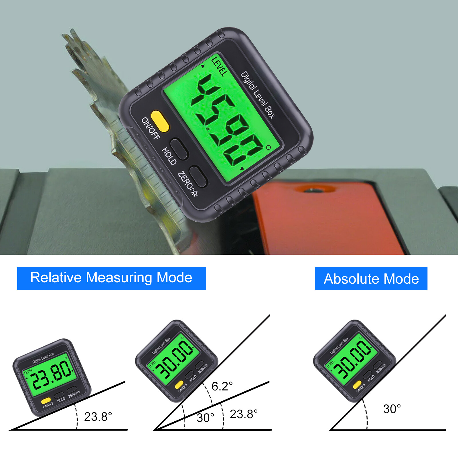 Magnetic Digital Level Box Gauge Angle Meter Finder Protractor Inclinometer