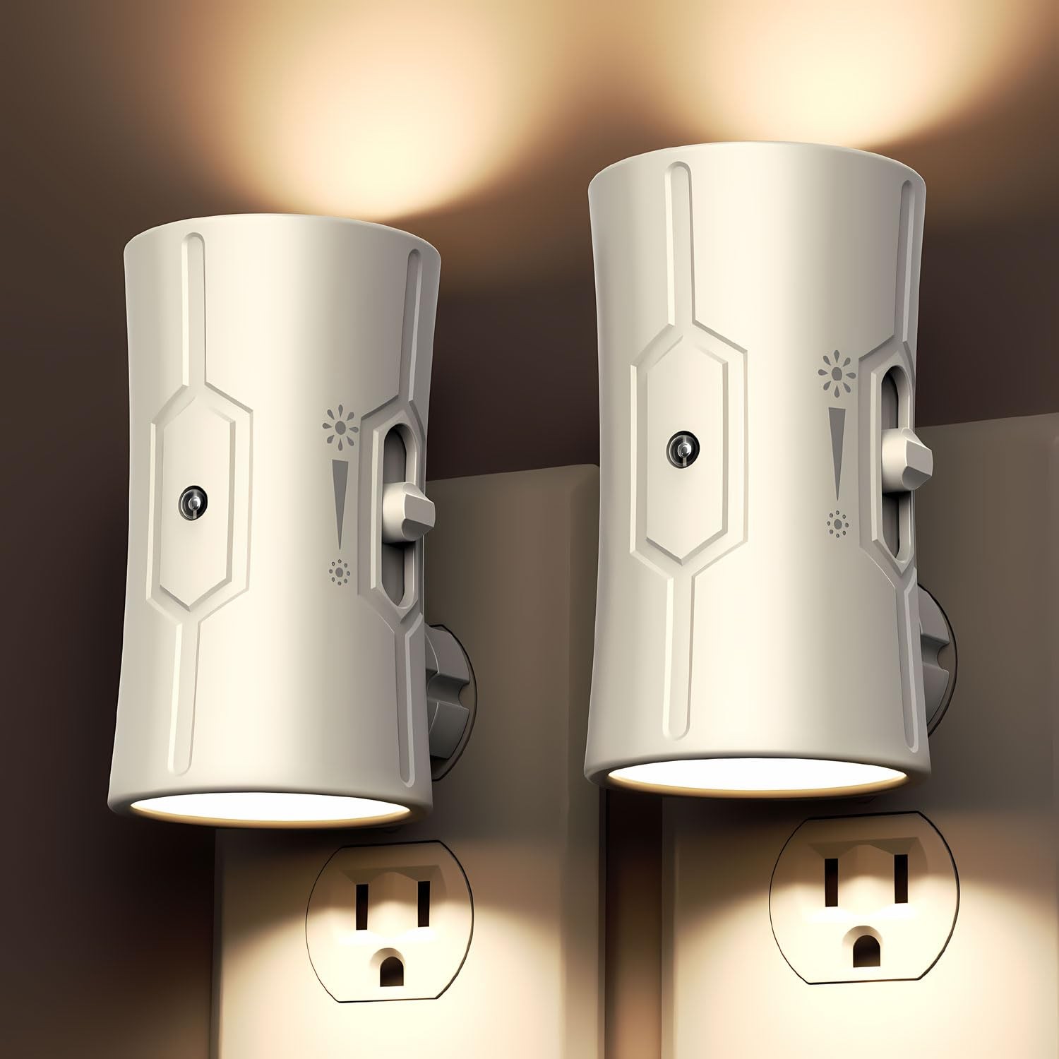 Night Light, Night Lights Plug into Wall, [2 Pack] Warm White 3000K, 0-100LM ...