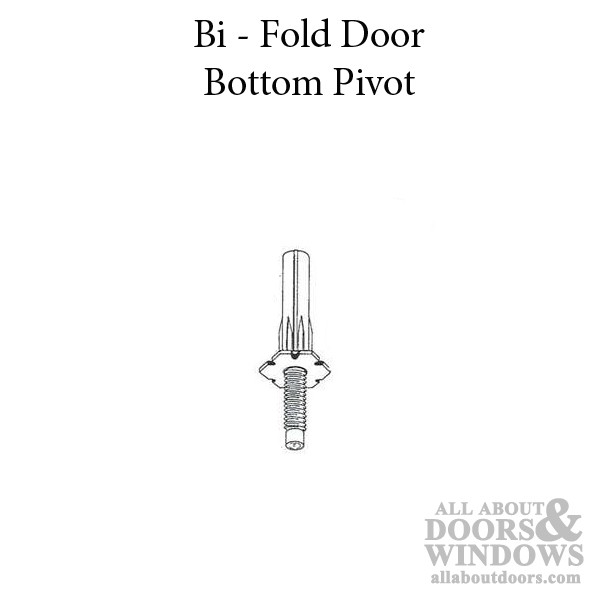 Bi-Fold Door Bottom Pivot 7/16" OD Nylon Base Adjustable Steel Tip, 2-Pack