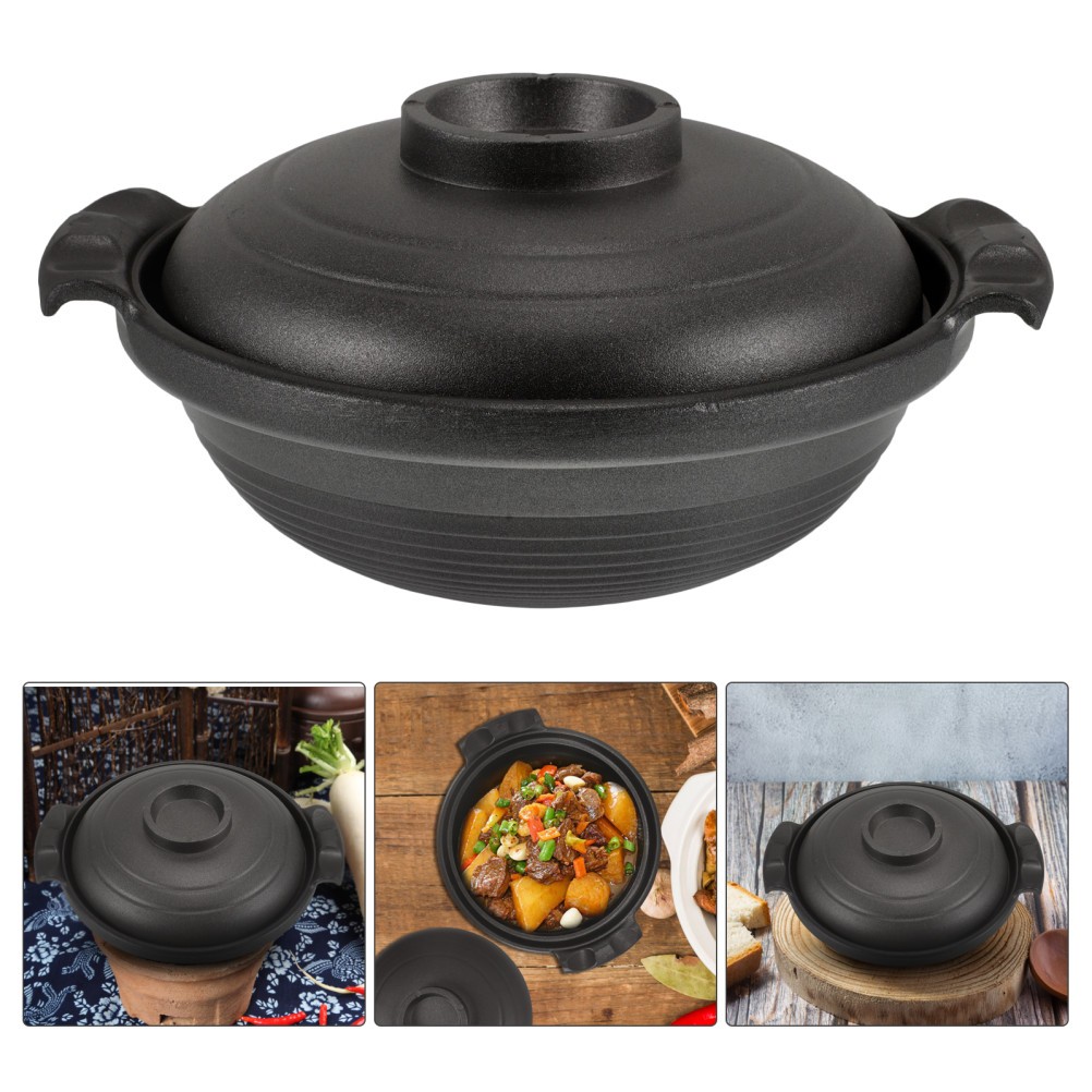 Ceramic Soup Pot with Lid Korean Clay Pots for Cooking Casserole