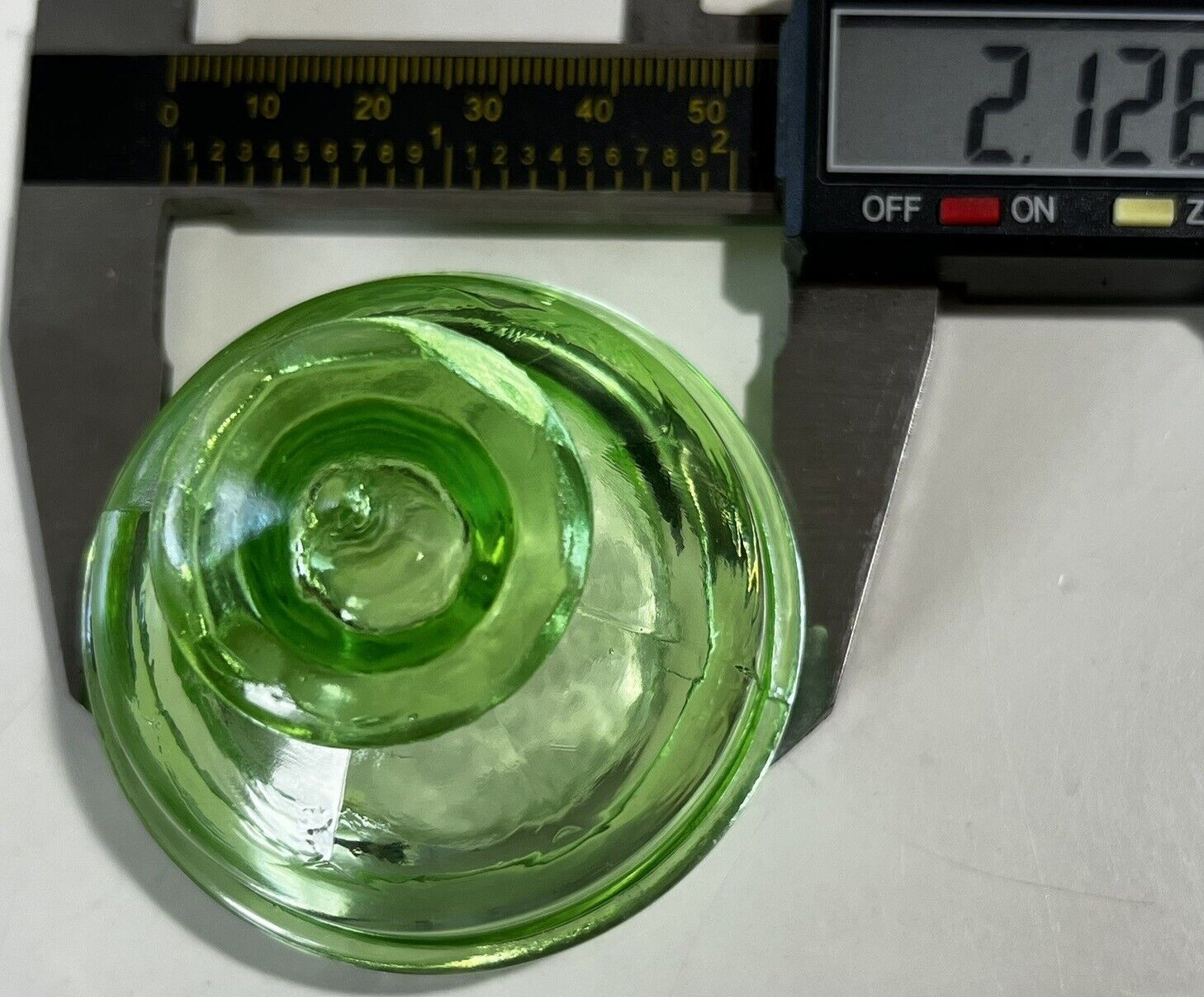 Percolator Pot Knob Replacement Green Vaseline Glass Depression