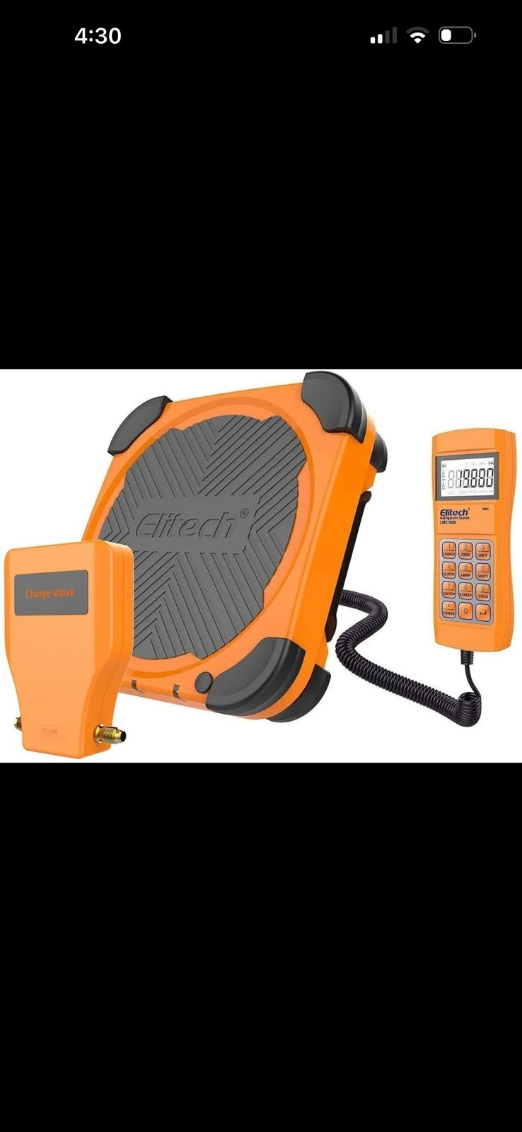 Elitech LMC-300 Electronic Freon Refrigerant Scale 220LB/100KG HVAC Scale w/Case