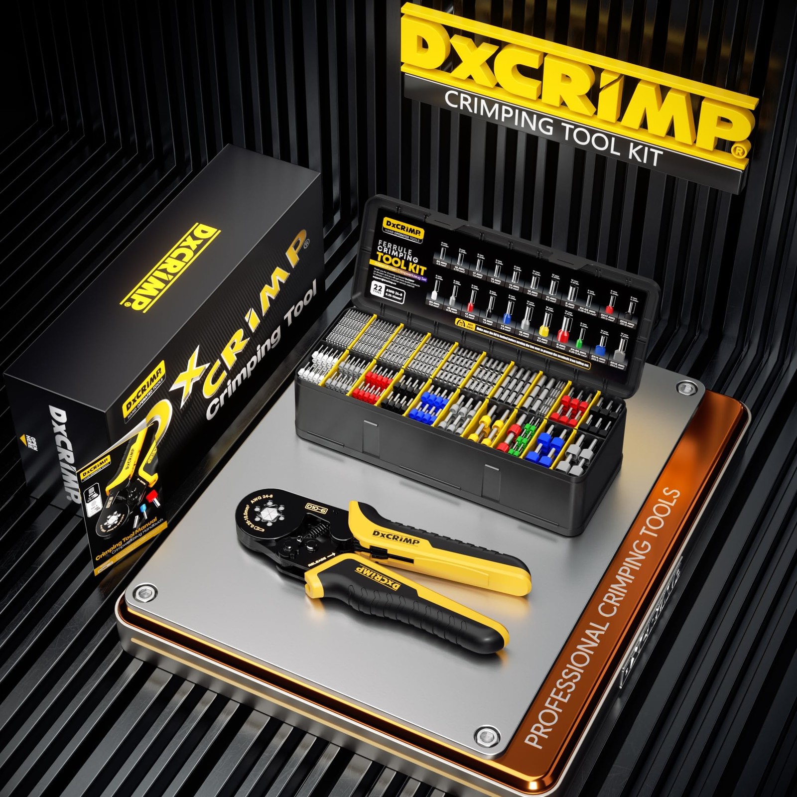 DXCRIMP 24-8 AWG Ferrule Crimping Tool Kit