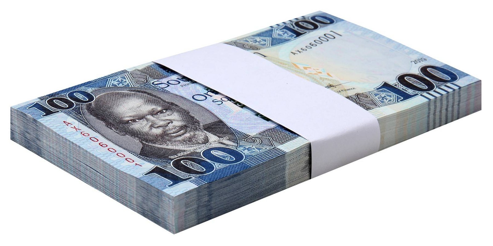 South Sudan 100 Pounds, 2019, P-15d, UNC X 100 PCS Bundle Pack