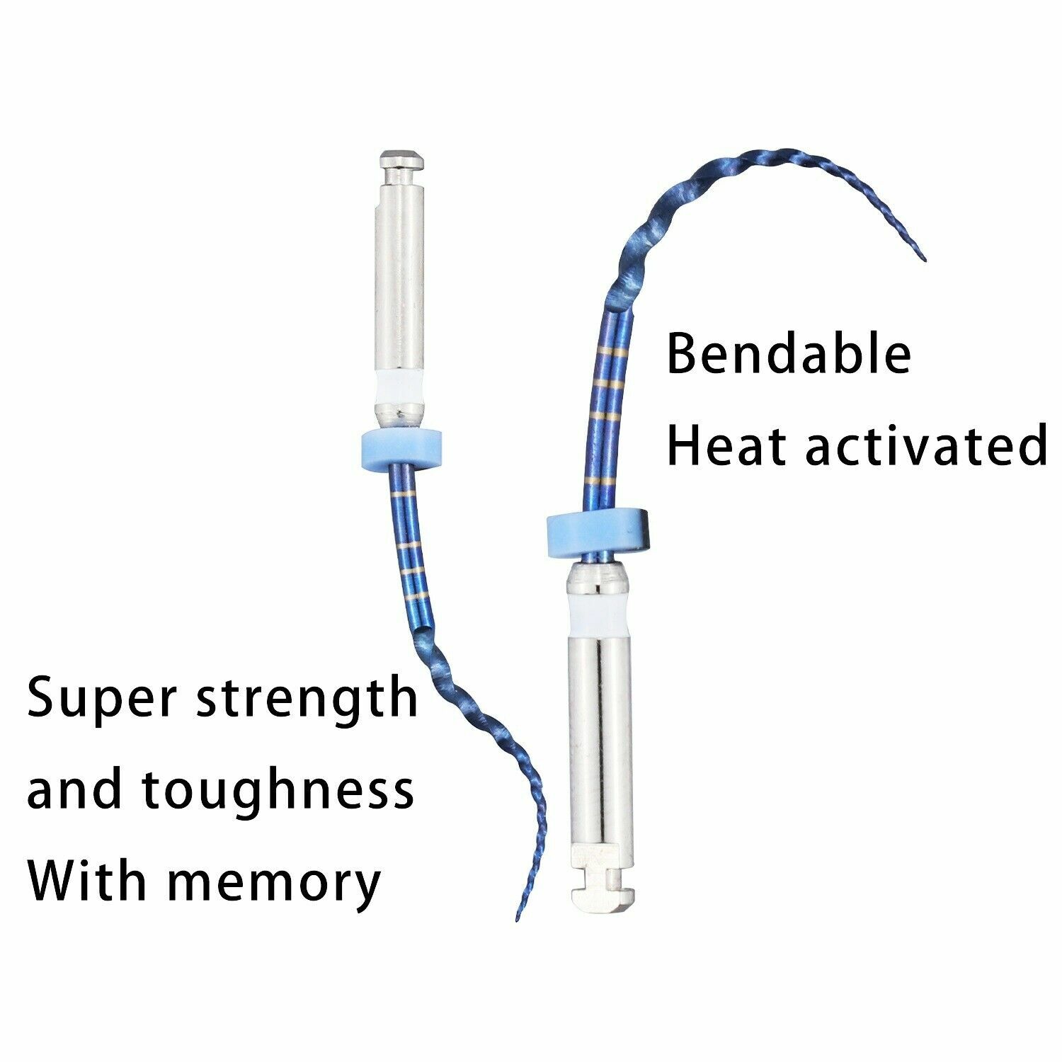 6PCS S2 Dental Engine Use Rotary Heat Activated Canal Root Endodontic Files 25mm