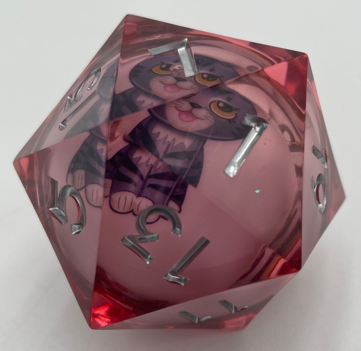 TEG - 55mm Light-Up Kitten D20 New Specialty Dice