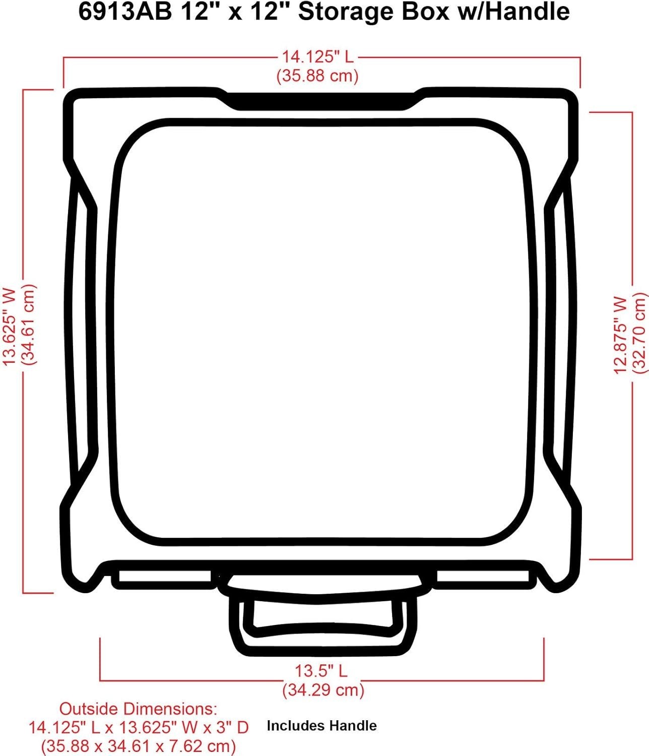 Stackable Art & Craft Organizer - Portable 12" x 12" with Snap-Tight Closure