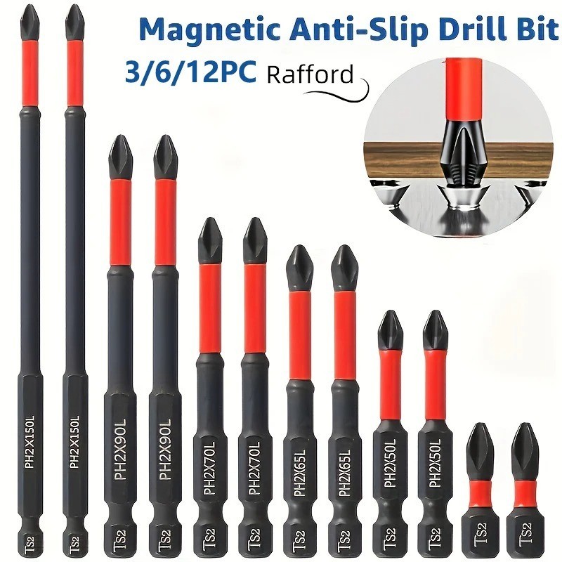 Magnetic Phillips Drill Bits S2 Steel Impact Driver Bit Set