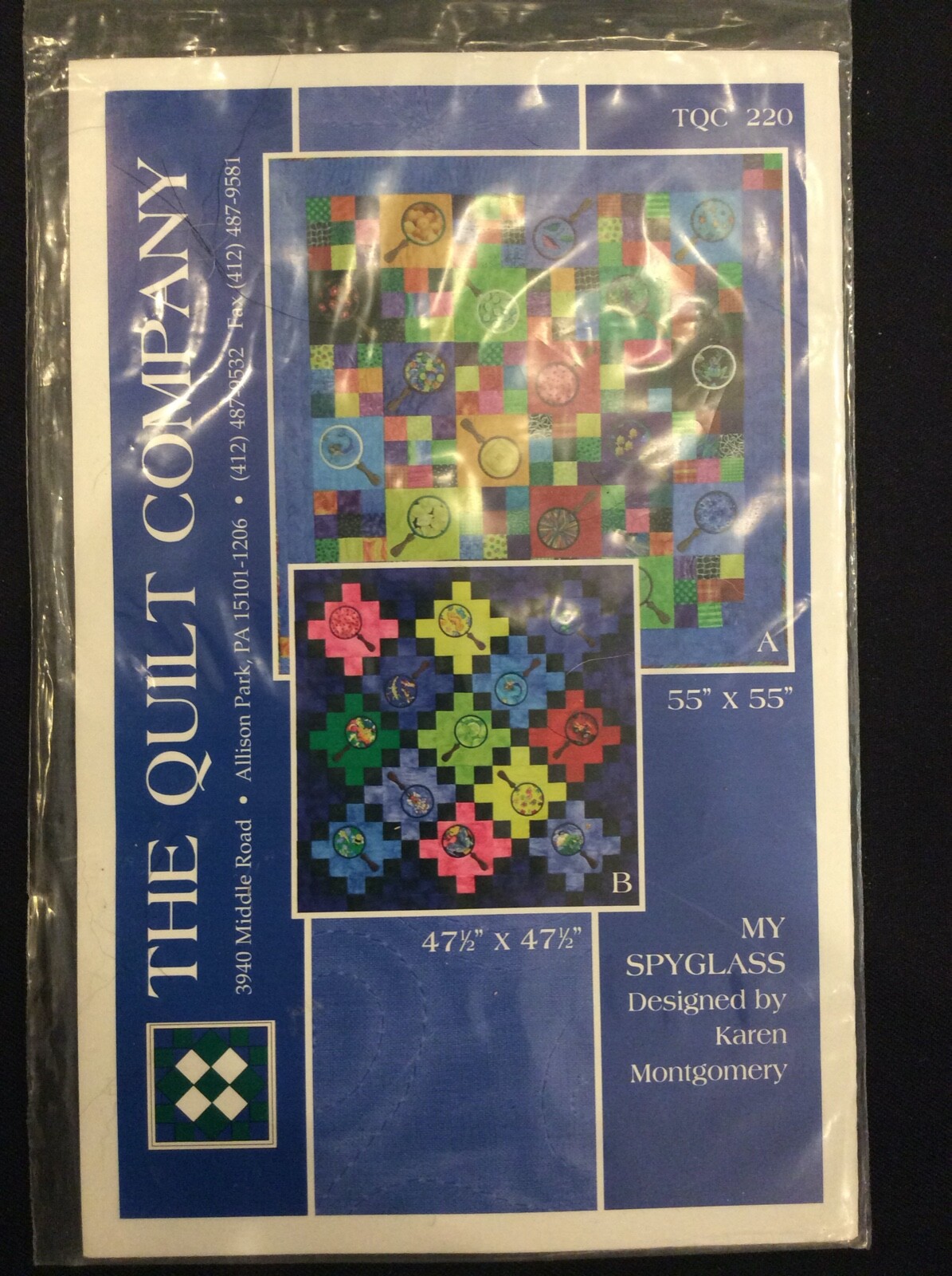 THE QUILT COMPANY #TQC 220- MY SPYGLASS BY KAREN MONTGOMERY- 2 SIZES