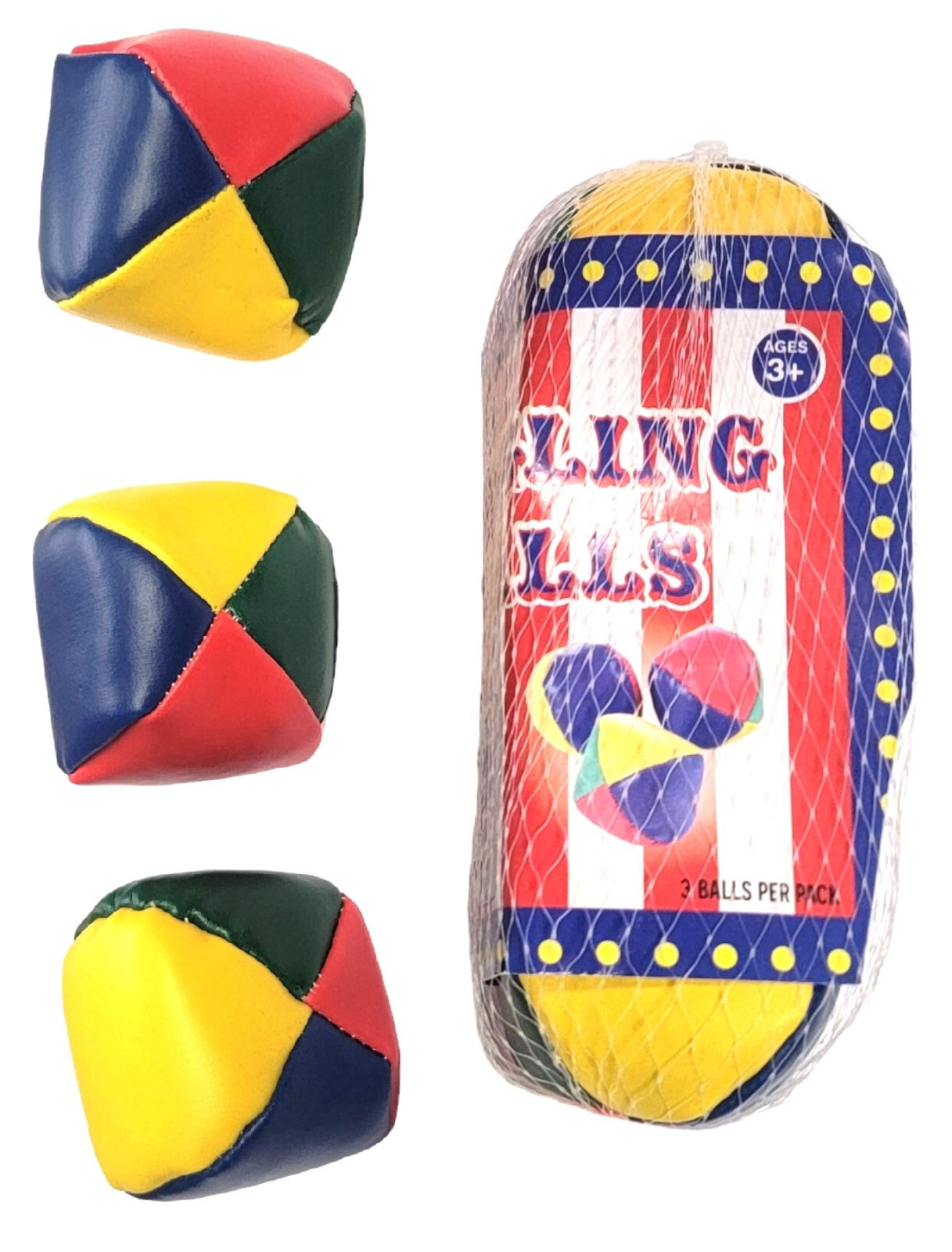 Colorful Set of Juggling Balls (3 Balls) Beginners and Professionals Instruction